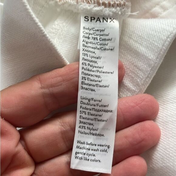 SPANX Flare White Jeans Reflect Your Style!  Size Large $148 - Picture 6 of 13